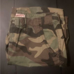Mens army print shorts
